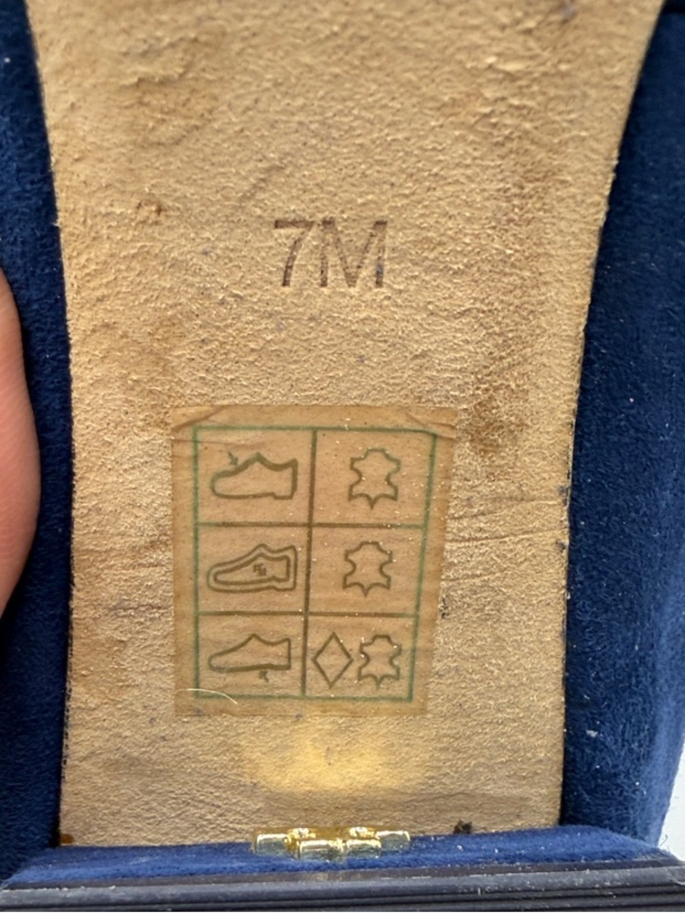 Tory Burch “Gigi” Navy Suede Pumps with Block Heel and Gold T Logo at the Toe - Picture 2 of 10